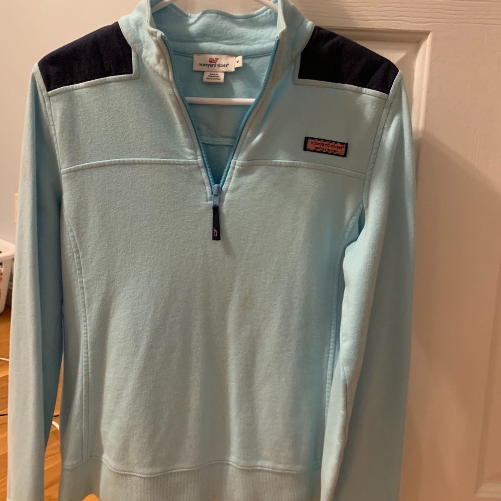 Vineyard Vines Women's Shep Shirt- Light Blue/Navy